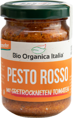 Produktfoto zu Pesto Rosso, mit getrockneten Tomaten, Demeter