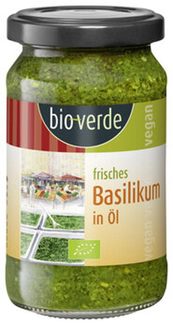 Produktfoto zu Frisches Basilikum in Öl 165g