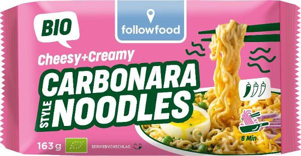 Produktfoto zu Cheesy+Creamy Carbonara Noodles, vegetarisch