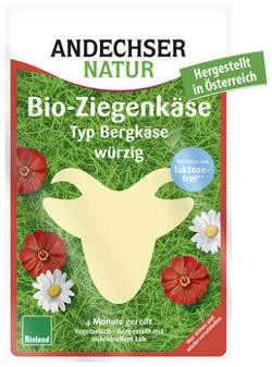 Produktfoto zu Ziegenkäse Typ Bergkäse, 48% (Scheiben) würzig