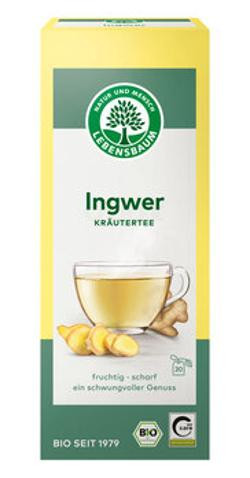 Produktfoto zu Ingwer Kräutertee (Aufgussbeutel je 1,5 g) 30g