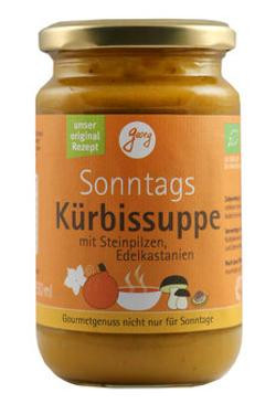 Produktfoto zu Sonntags Kürbissuppe m. Steinpilzen, Edelkastanien