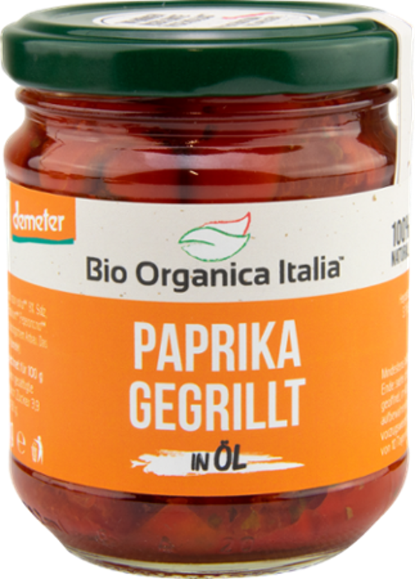 Produktfoto zu Paprika gegrillt in Öl, Demeter