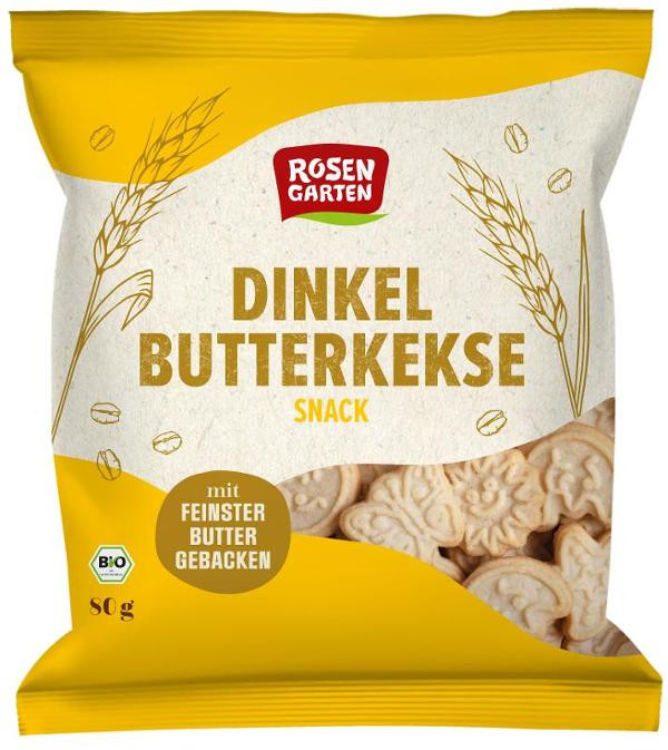 Produktfoto zu Dinkel Butterkekse Snack, mit Butter gebacken