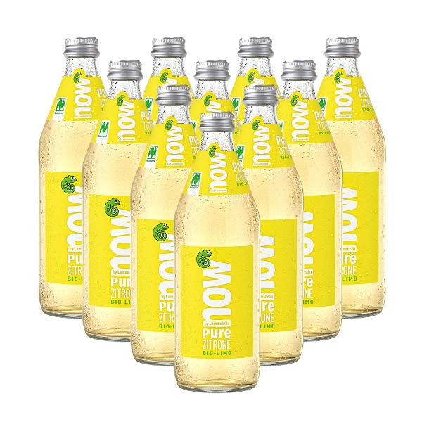 Produktfoto zu Kiste now Pure Zitrone 10x0,5l