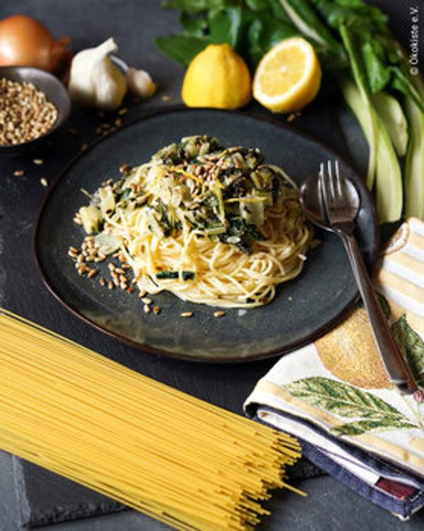 Produktfoto zu Mangold Pasta mit Zitrone