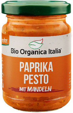 Produktfoto zu Paprika Pesto mit Mandeln, Demeter