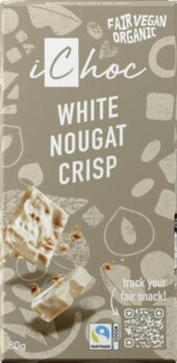 Produktfoto zu iChoc White Nougat Crisp, vegan, fairtrade