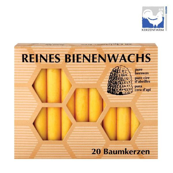 Produktfoto zu Bienenwachs Baumkerzen 20 Stück