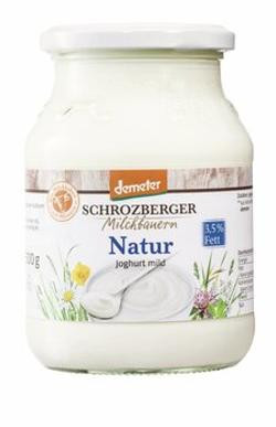 Produktfoto zu Joghurt mild Natur, 3,5%, Demeter (Pfandglas)