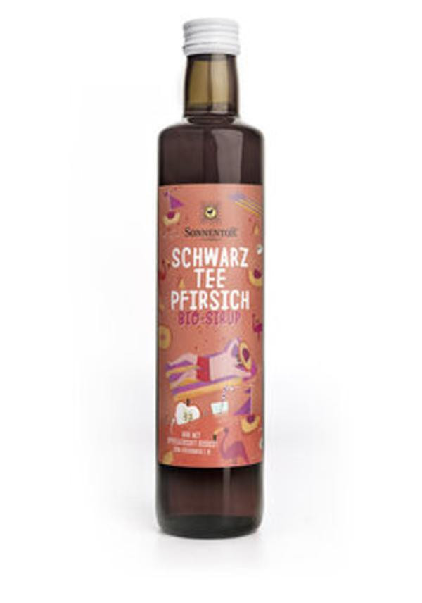 Produktfoto zu Schwarztee Pfirsich Eistee Sirup