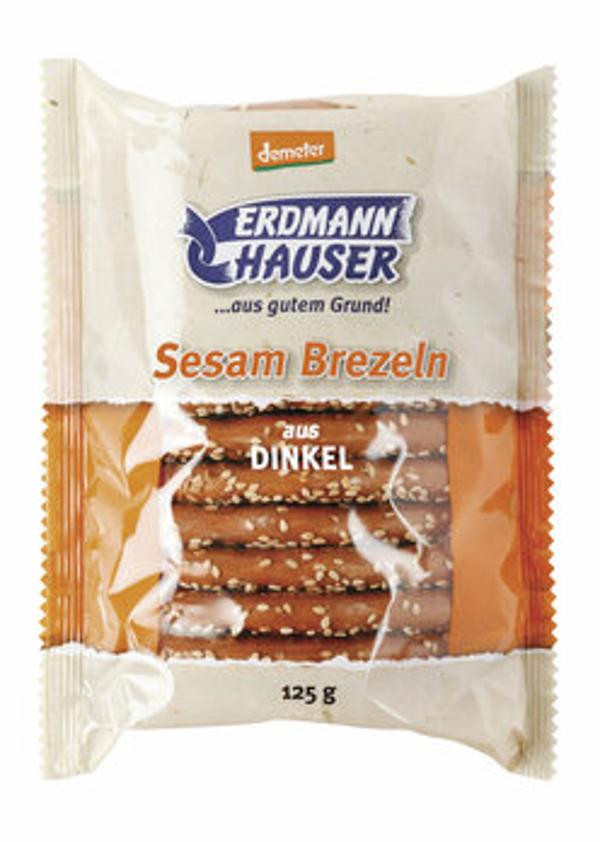 Produktfoto zu Dinkel Knusperbrezel mit Sesam große Brezeln 125g